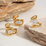 Eternal Gold Zircon Ring in Teardrop Shape