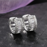 Mini Zircon Earrings in Baguette Shape