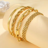 Stacking Gold Bracelet Pearl Set