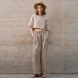Boxy Linen Crop Top