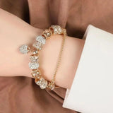 Thick Gold Heart Bracelet