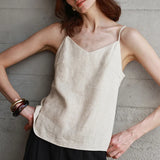 Women's Canvas Top with V-Cut
