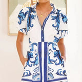 Kelsi Cauliflower Linen Dress, Two Pieces