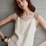 Women's Canvas Top with V-Cut