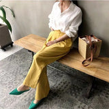 Linen Shirt with Open Collar