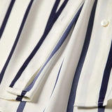Silk Fabric Striped Blouse