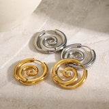 Gold Spiral Earrings Timeless