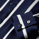 Silk Fabric Striped Blouse