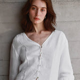 Linen V-Neck T-Shirt