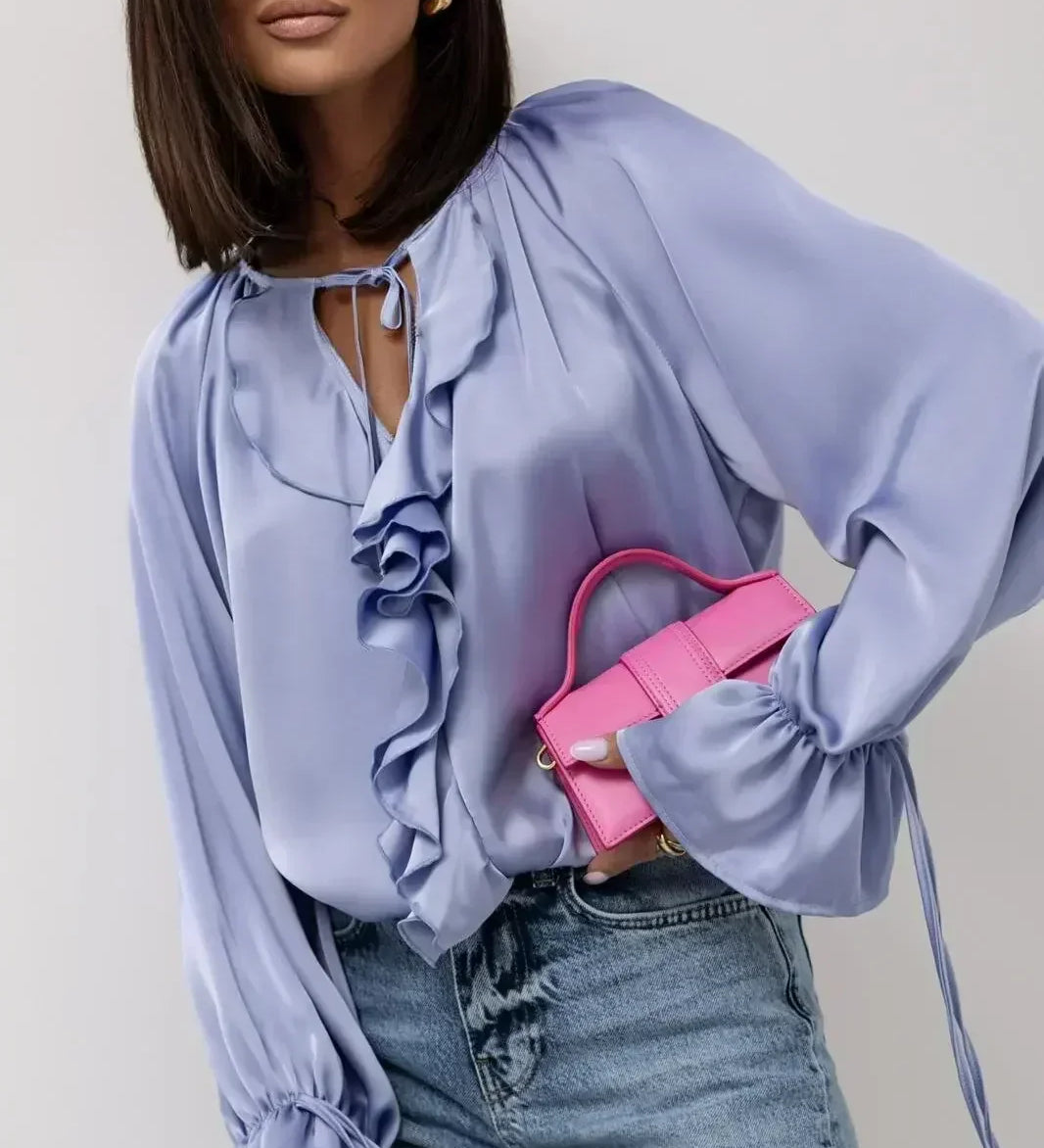 Liora Selim Blouse with Puff Sleeves