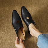 Olga | Authentic Leather Clogs