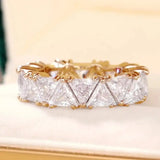 Retro Ring with Triangular Stone