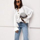 Liora Selim Blouse with Puff Sleeves