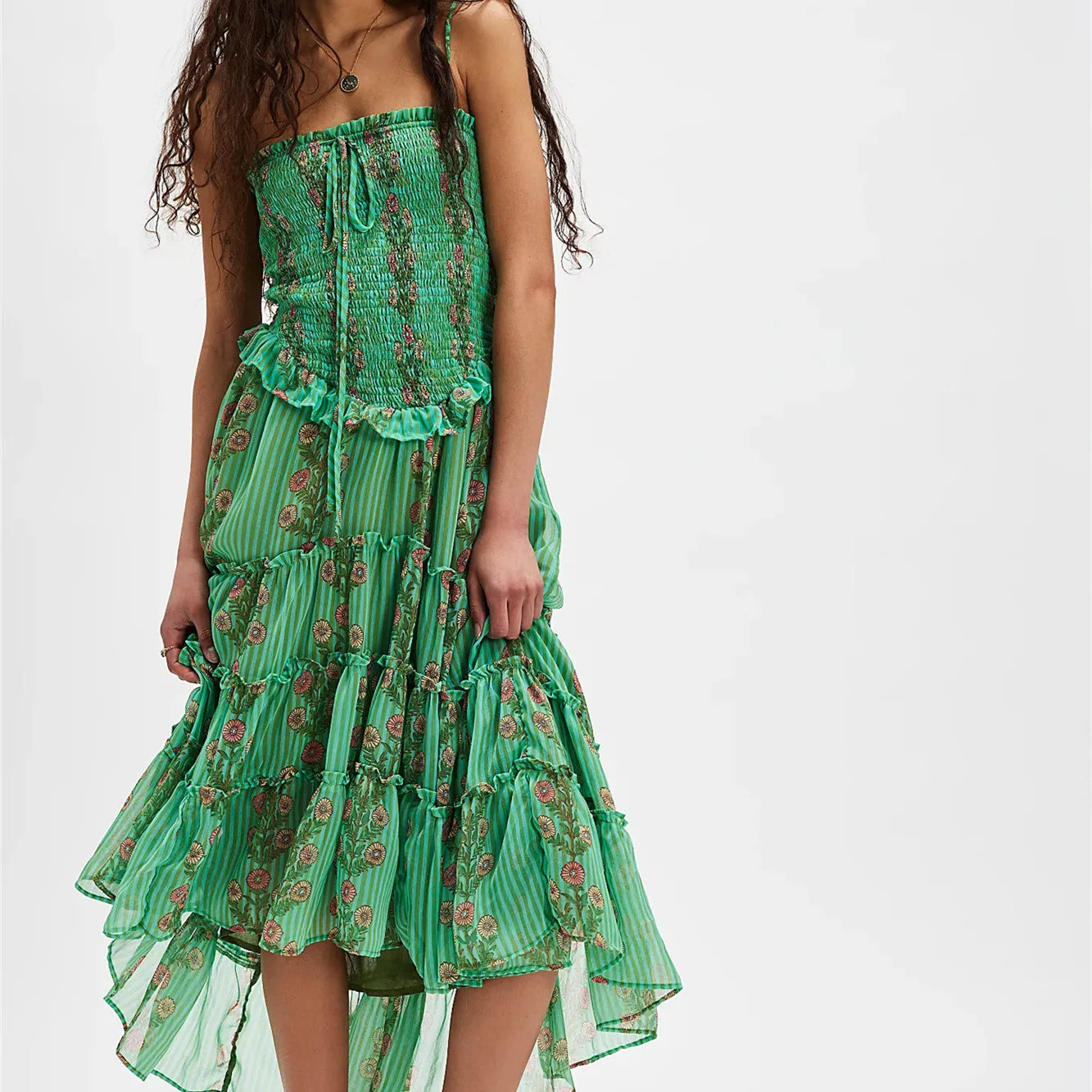 Midi Dress with Flowers
