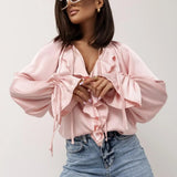 Liora Selim Blouse with Puff Sleeves