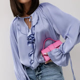 Liora Selim Blouse with Puff Sleeves
