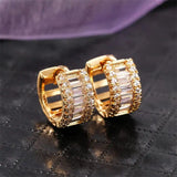 Mini Zircon Earrings in Baguette Shape