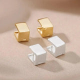 Gold Geometric Square Earrings
