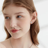 Silver and Gold Two-Tone Cat Hug Earrings