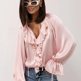 Liora Selim Blouse with Puff Sleeves