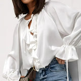 Liora Selim Blouse with Puff Sleeves