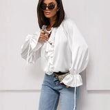 Liora Selim Blouse with Puff Sleeves