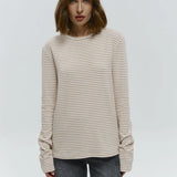 Linen Striped Long-Sleeve Top
