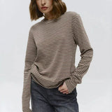 Linen Striped Long-Sleeve Top