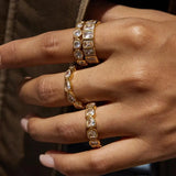 Zirconia Baguette Ring Set