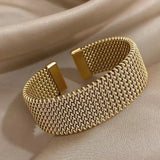 Vintage Knit Mesh Open Classic Bracelet