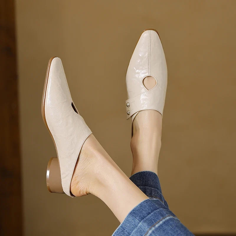 Olga | Authentic Leather Clogs