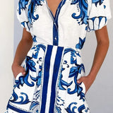 Kelsi Cauliflower Linen Dress, Two Pieces