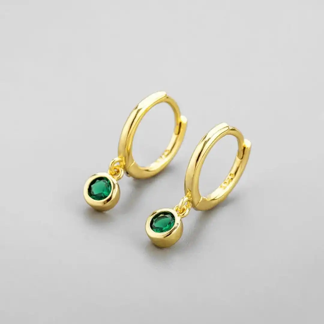 Brilliant Green Zircon Earrings