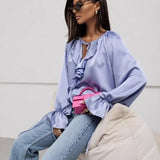 Liora Selim Blouse with Puff Sleeves