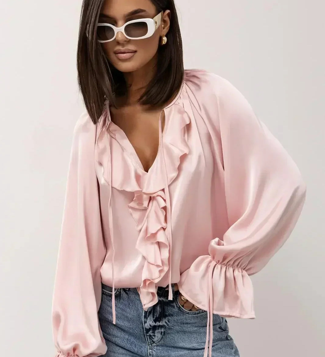 Liora Selim Blouse with Puff Sleeves