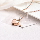 Pet Memorial Urn Necklace – Heart-Shaped Pendant with Paw Engraving