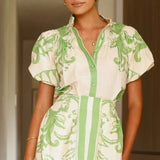 Kelsi Cauliflower Linen Dress, Two Pieces