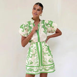 Kelsi Cauliflower Linen Dress, Two Pieces
