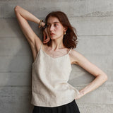 Women's Canvas Top with V-Cut
