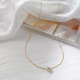 Delicate Necklace with Solitaire
