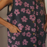 Women's Floral Fleece Gilet