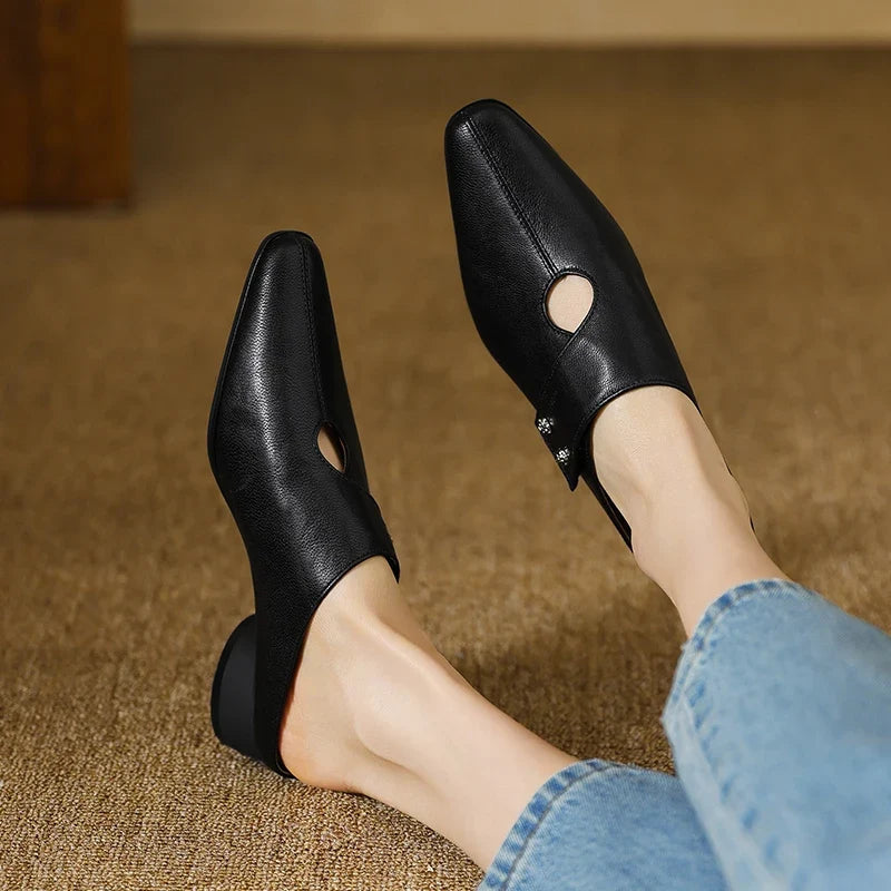 Olga | Authentic Leather Clogs
