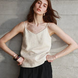 Women's Canvas Top with V-Cut