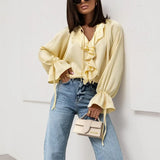 Liora Selim Blouse with Puff Sleeves