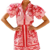 Kelsi Cauliflower Linen Dress, Two Pieces