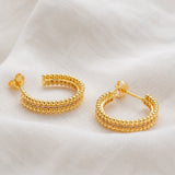 Crystal Hoop Earrings with Broken Elements