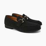 Elias | Men's suede slippers with elegant metallic detail