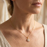 Modern Silver Necklace and Earrings with Zircon
