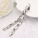 Refined White Gold Bracelet with Heart-Shaped Pendant