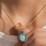 Necklace with Pebble Pendant